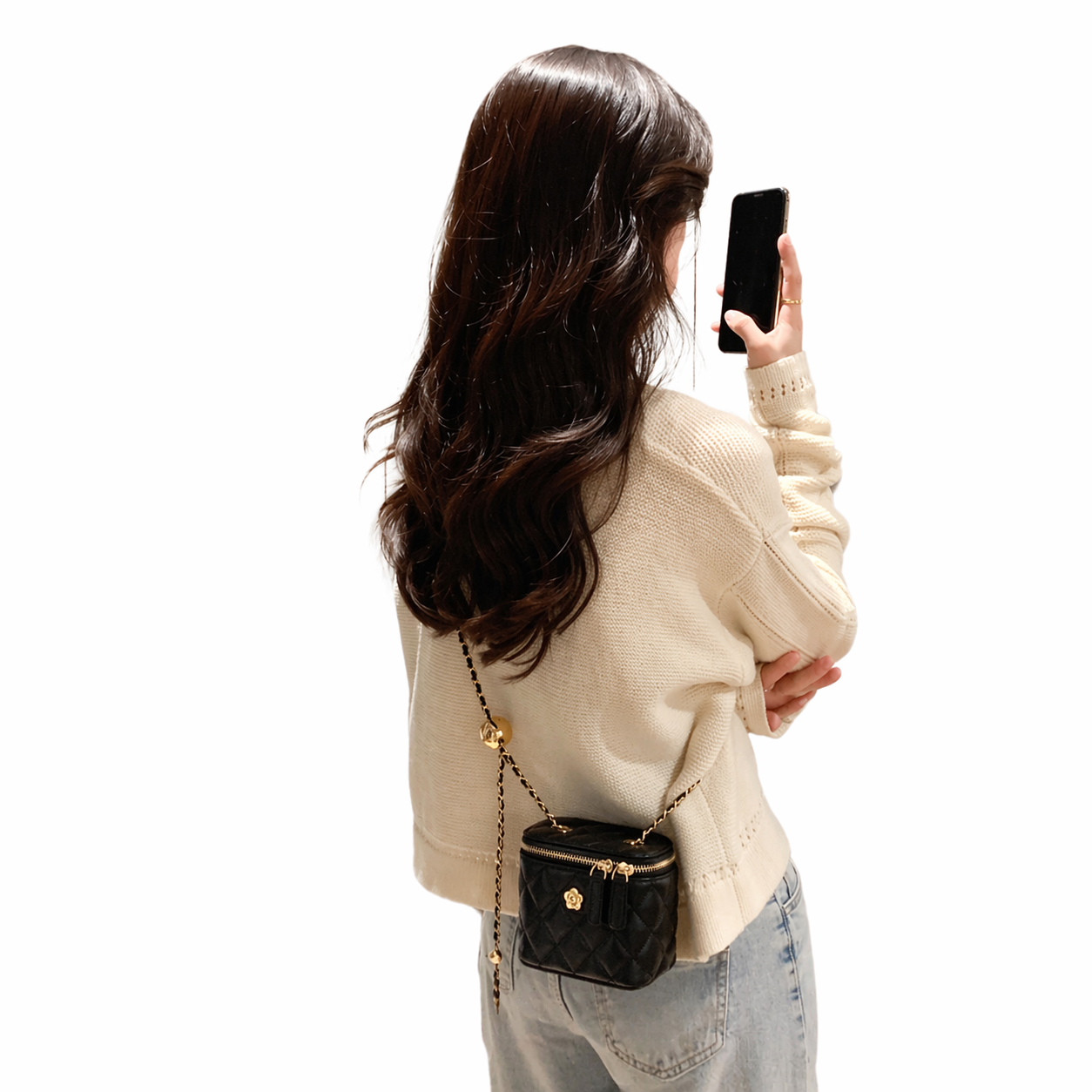 Mini Bucket Bag with Chain
