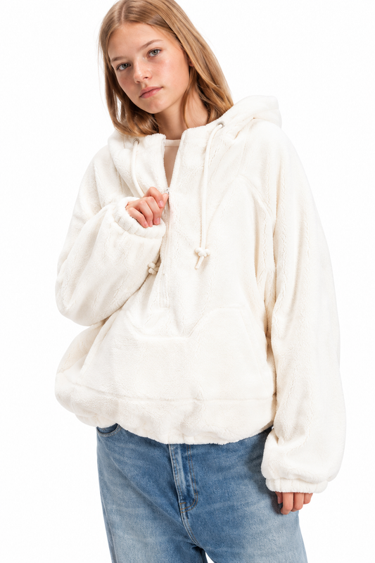 Half Zip Fleece Hoodie