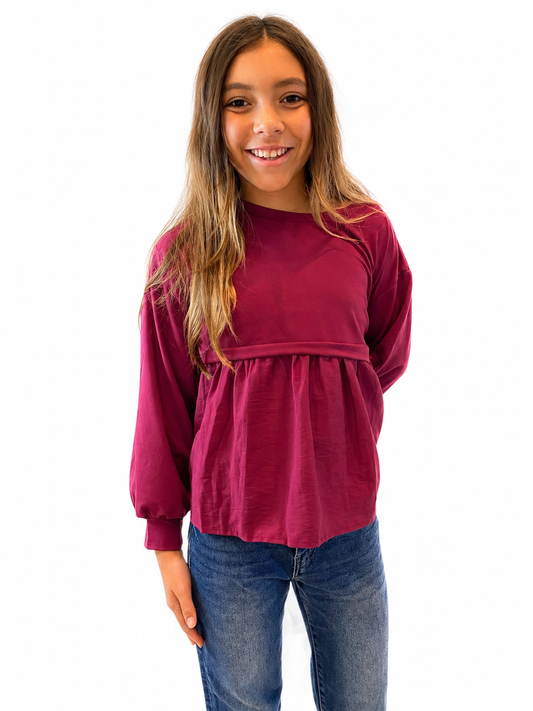 Mixed Media Knit Top