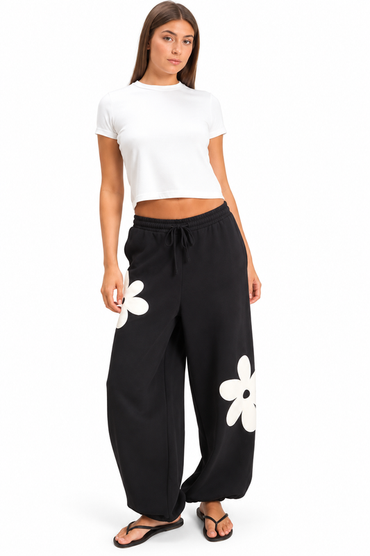 Flower Appliqué Drawstring
