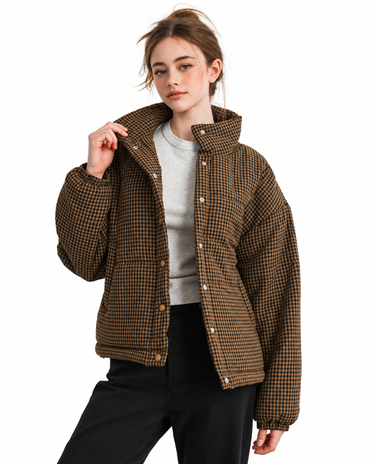 Gingham Puffer