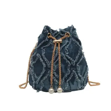 Denim Bucket Bag