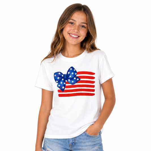 Stars and Stripes Bow T-Shirt