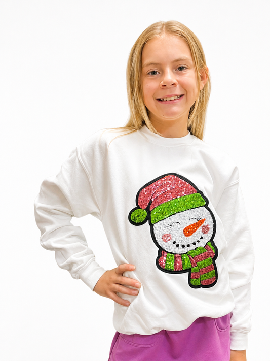 Sequin Snowman Sweatshirt